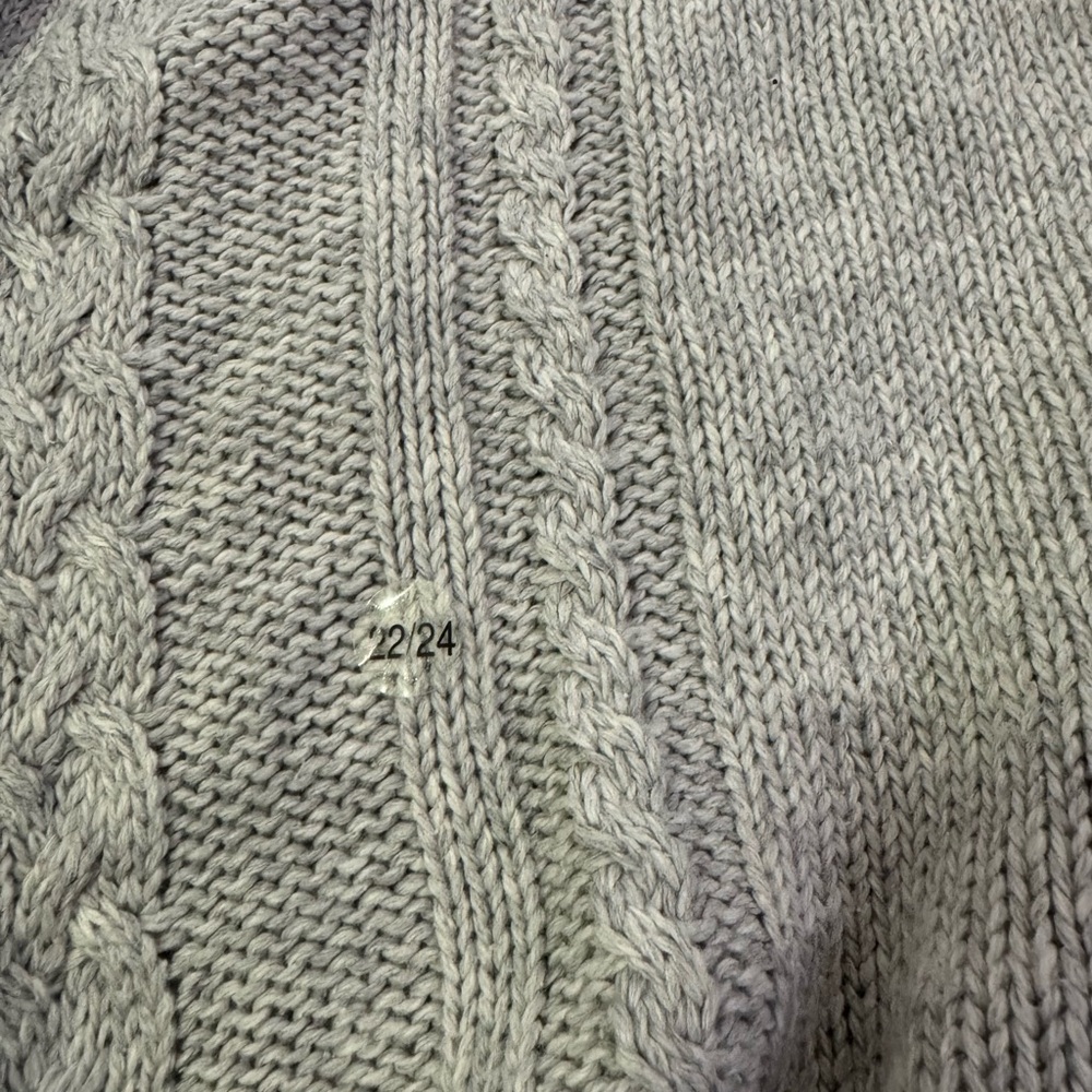 Lane Bryant Gray Cable Knit Women's Sweater NWT Size 22/24 - Picture 2 of 4